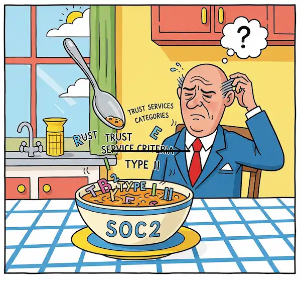 SOC 2 Type 1 vs SOC 2 Type 2; Type I or Type II  alphabet soup.